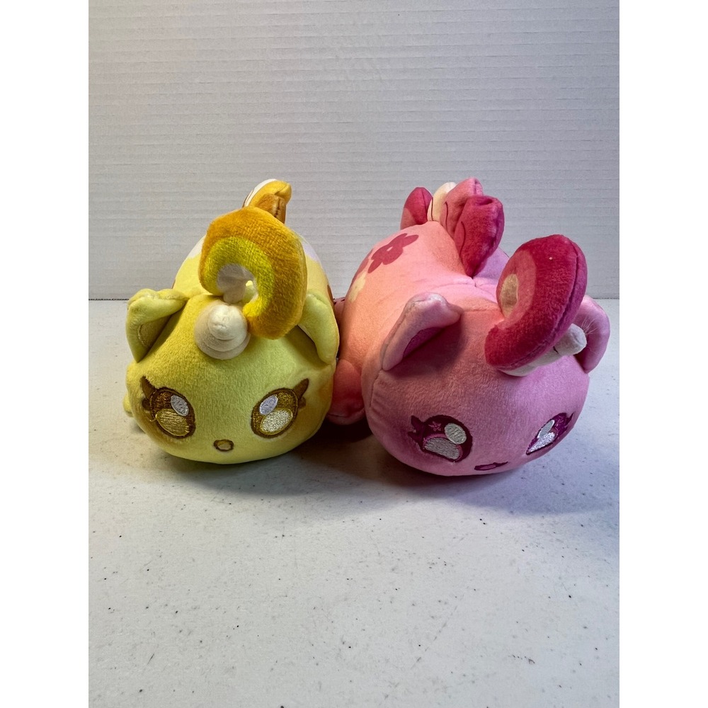 Aphmau MeeMeows Unicorn Mystery Plush Set Pink Flower Yellow Buttercup 6.5"